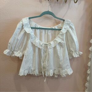 Doen White Lace Blouse